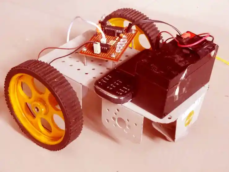 DTMF Controlled Robot or Mobile Controlled Robot